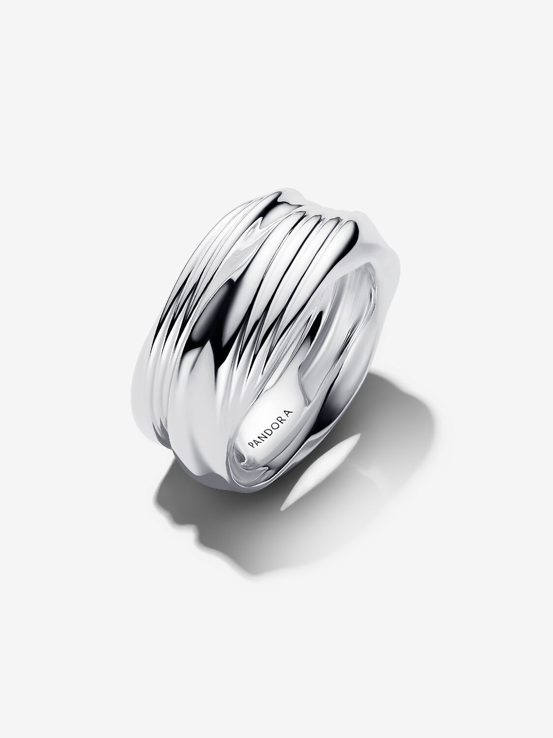 Twisted sterling silver ring set