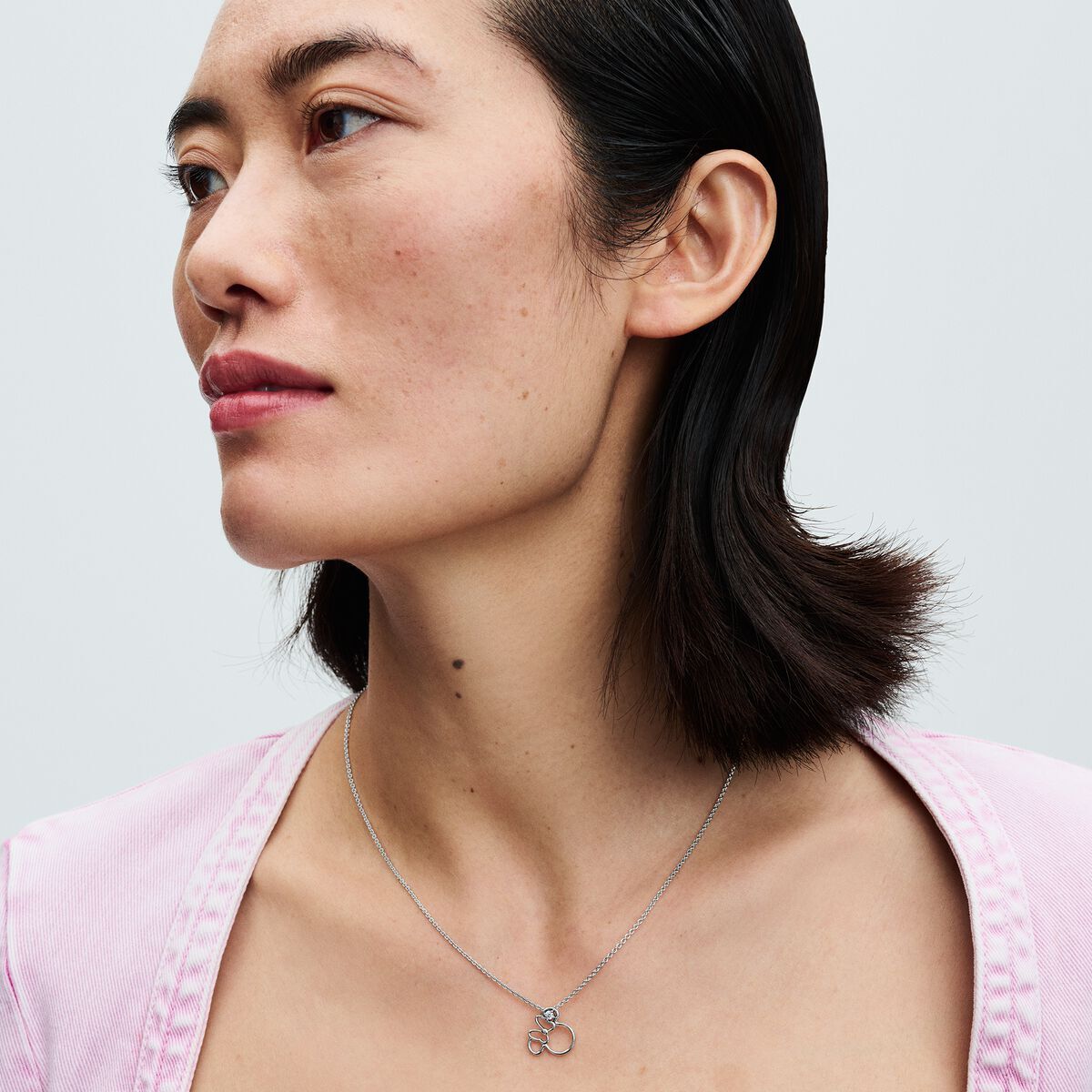 Disney Minnie Mouse sterling silver collier with c