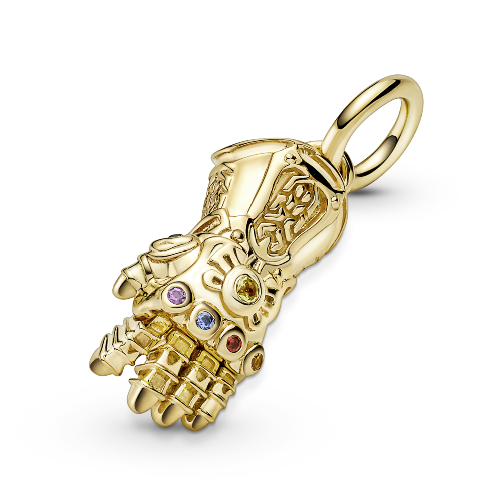 Marvel Infinity Gauntlet 14k gold-plated dangle wi