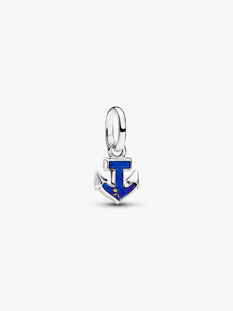 Anchor sterling silver mini dangle with imitation 