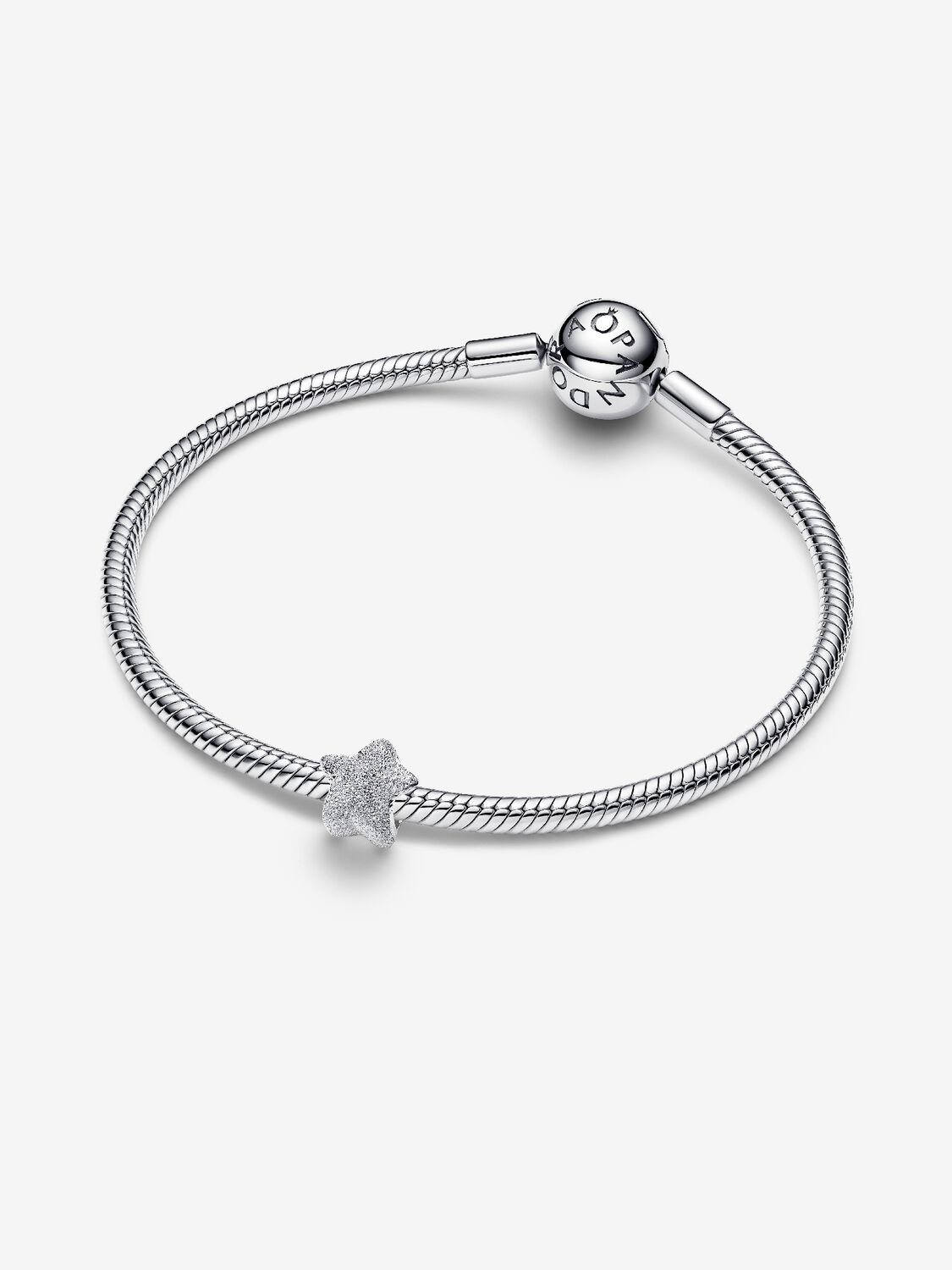 Textured star sterling silver mini charm