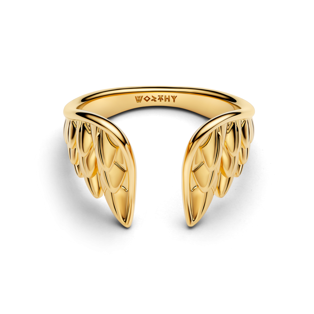Marvel Thor wings 14k gold-plated ring