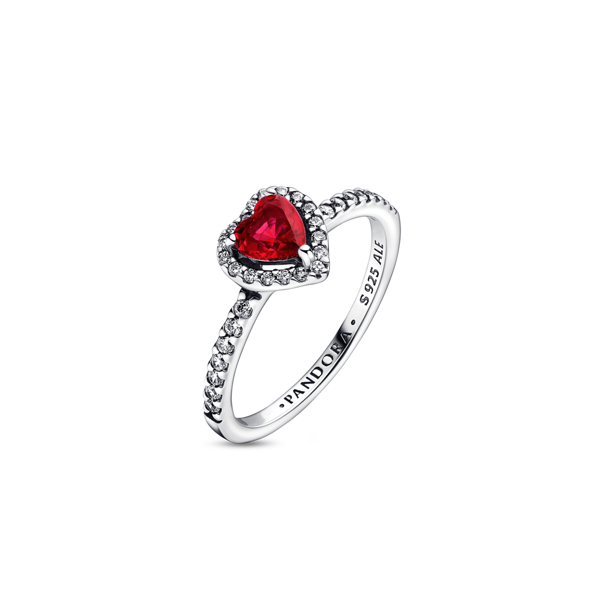 Heart sterling silver ring with cherries jubilee r