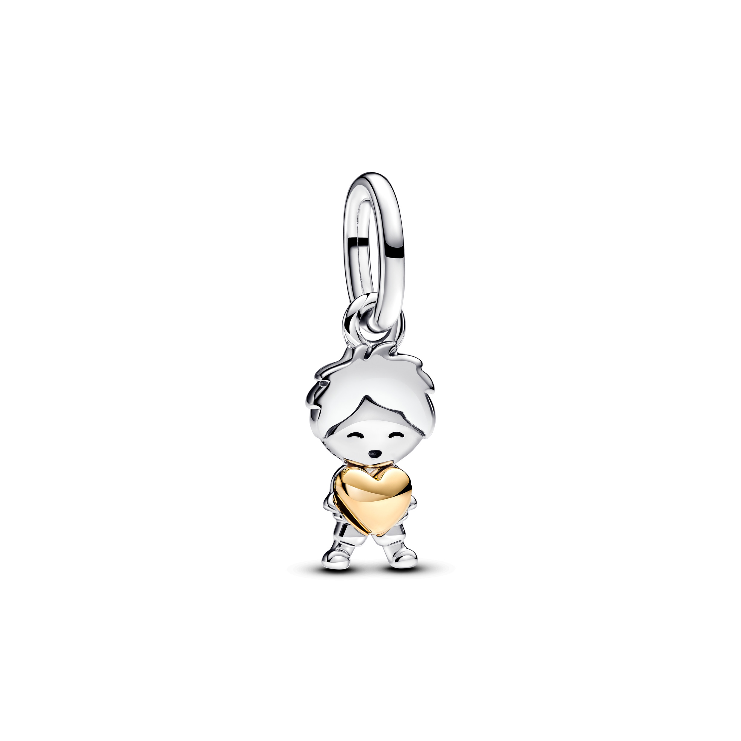 Boy sterling silver and 14k gold-plated dangle
