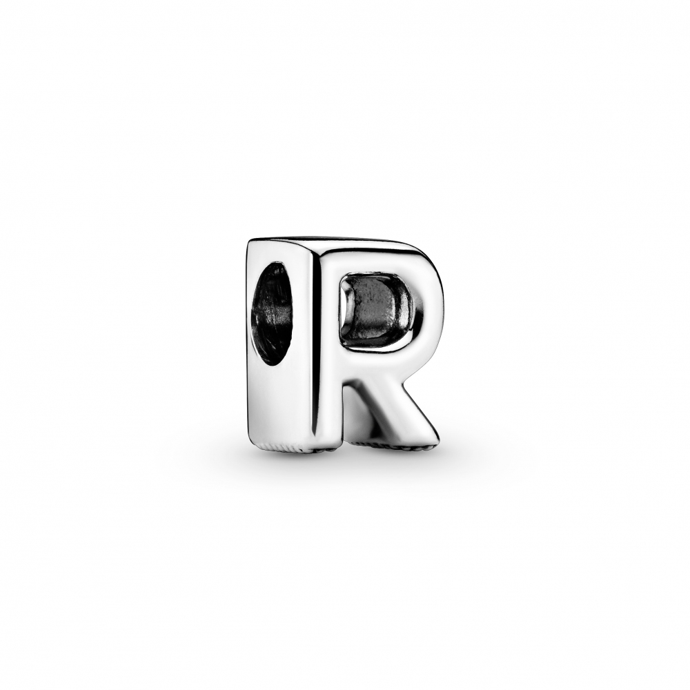 Letter R silver charm