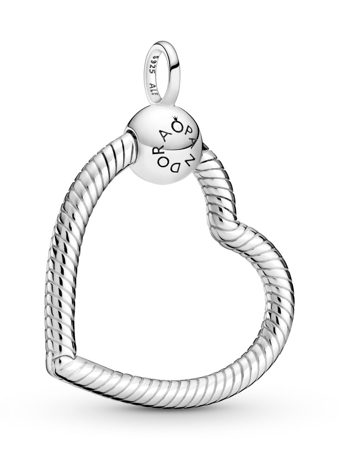 Heart sterling silver O pendant