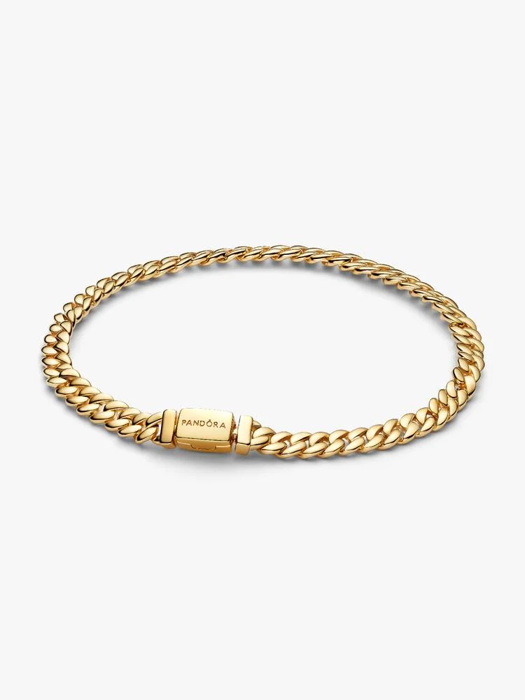 Cuban chain 14k gold-plated bracelet