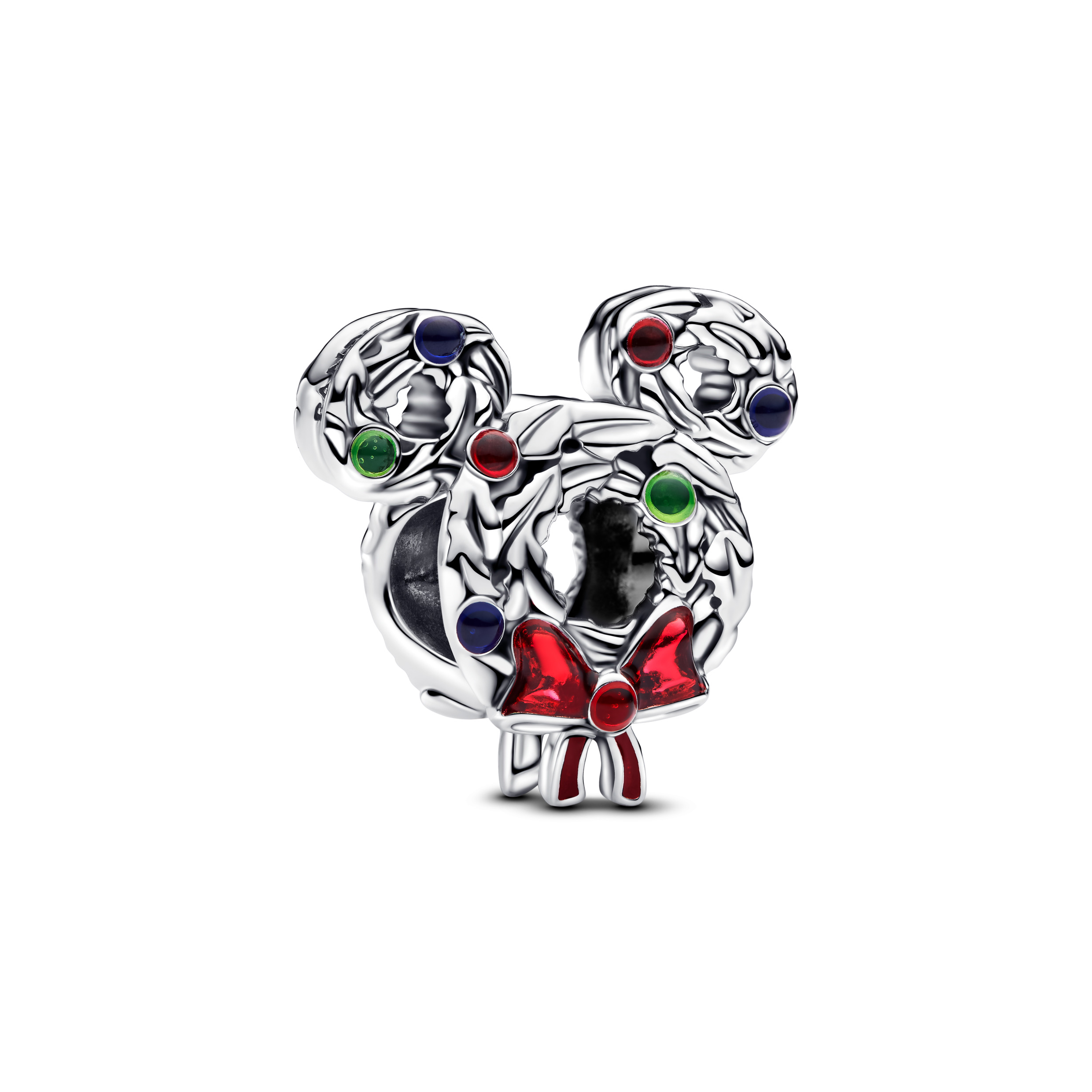 Disney Mickey Mouse wreath sterling silver charm w