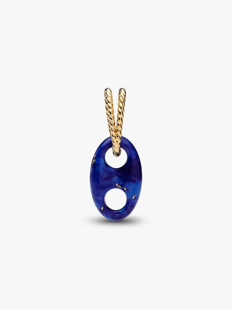 Marine rope 14k gold-plated dangle with imitation 
