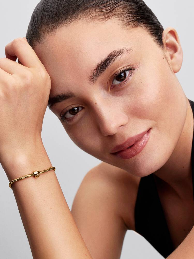 Skull 14k gold-plated mini charm