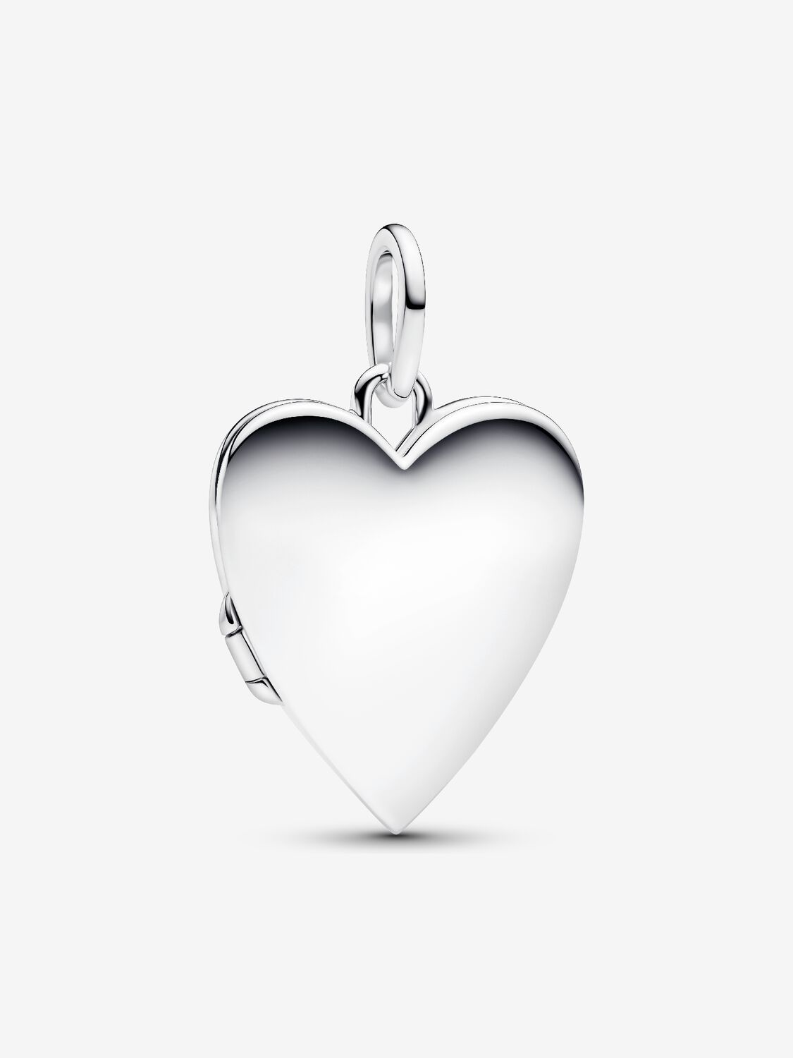 Engravable openable heart sterling silver pendant 