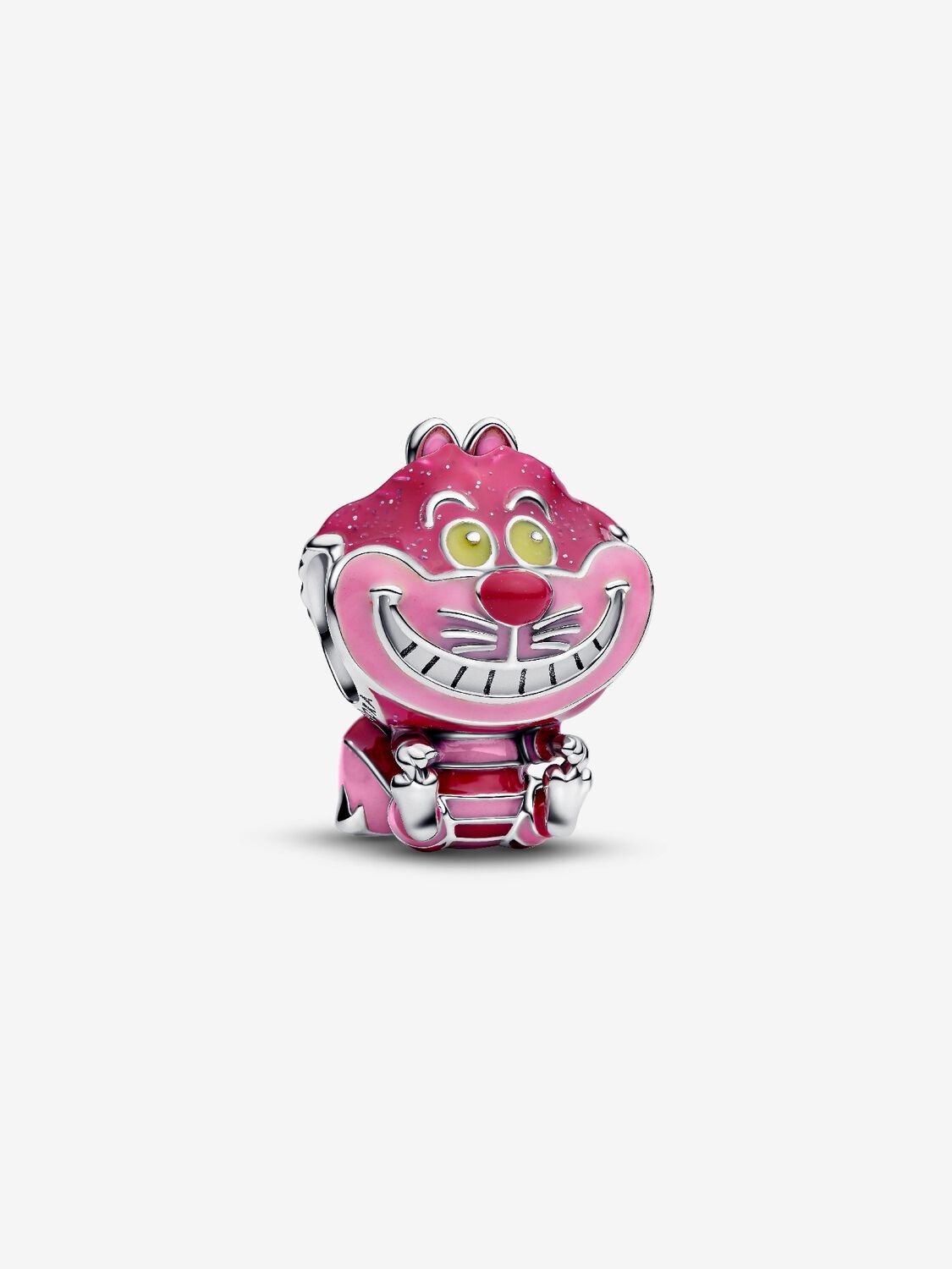 Disney Cheshire Cat sterling silver charm with gli