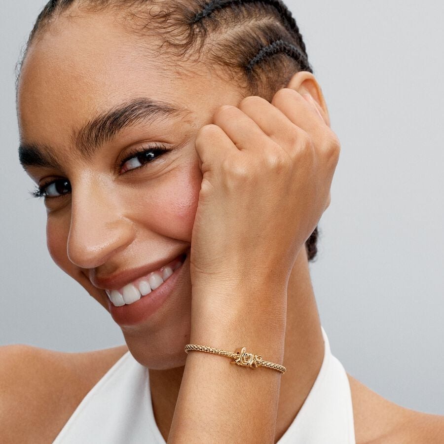 Love 14k gold-plated charm
