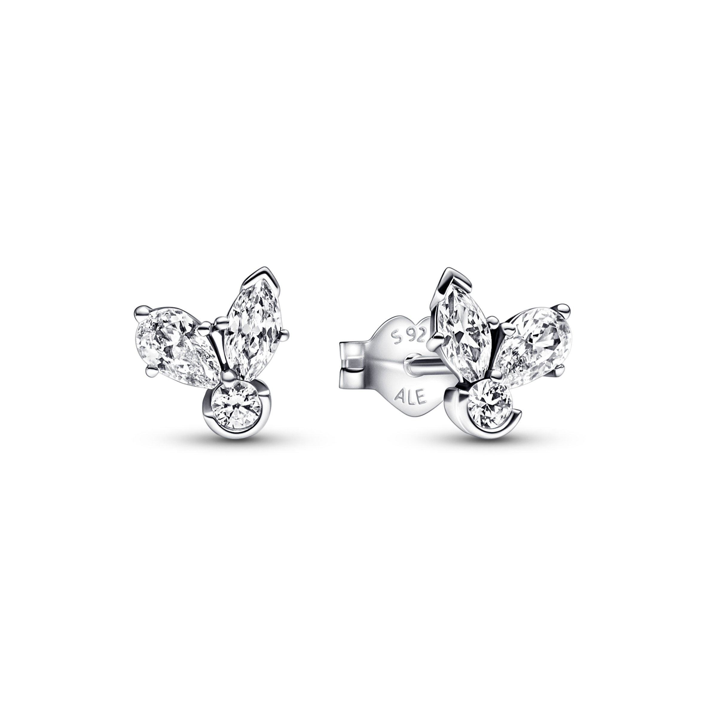 Herbarium cluster sterling silver stud earrings wi