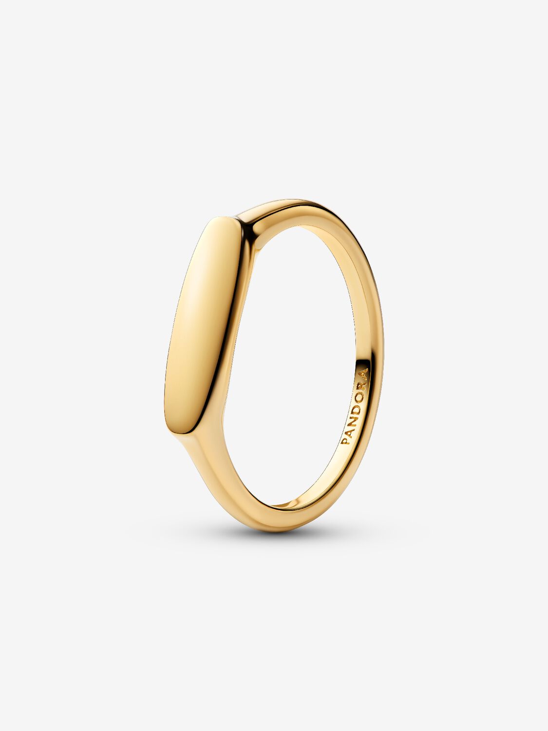 Engravable 14k gold-plated ring