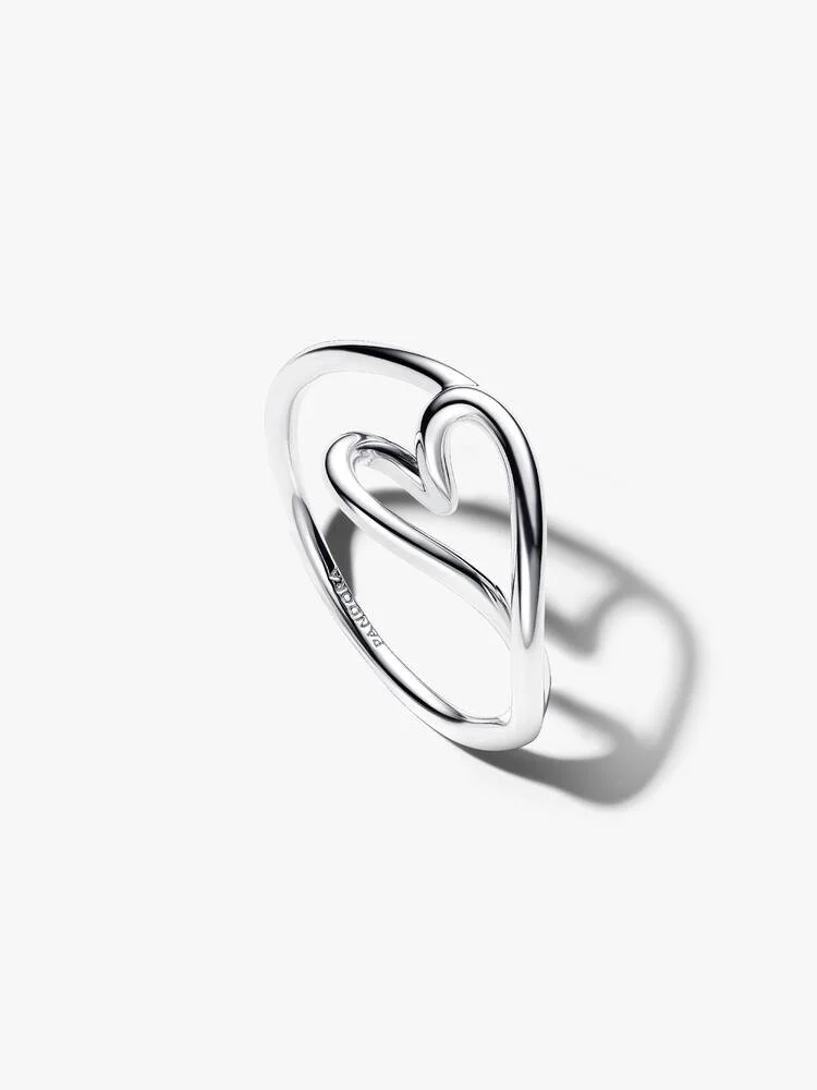 Heart sterling silver ring