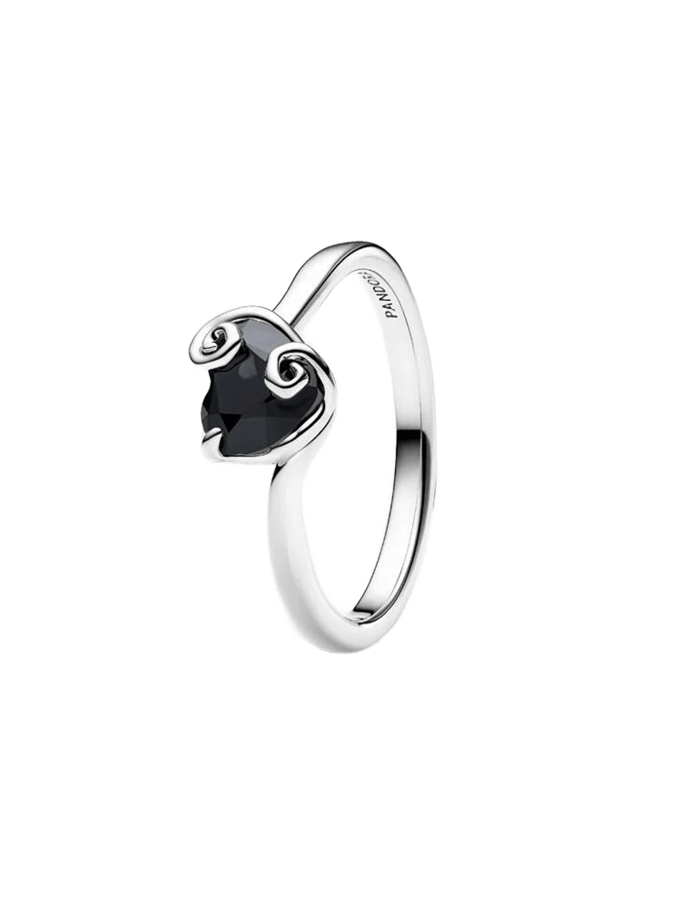 Disney Jack Skellington sterling silver ring with black crystal