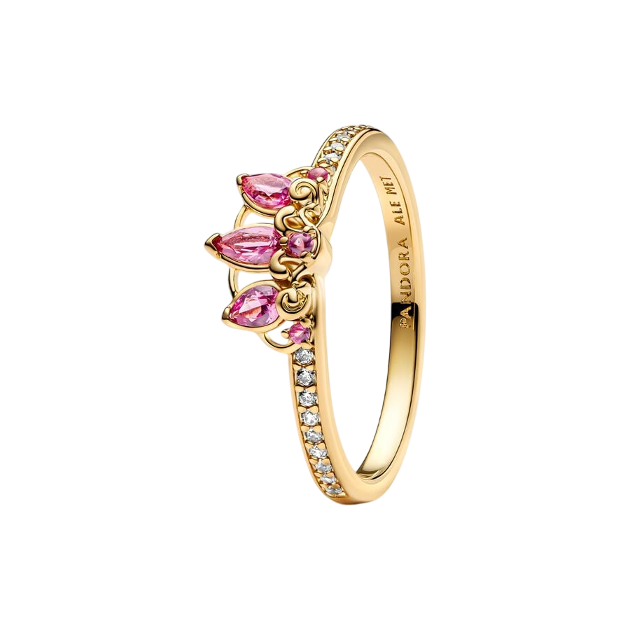Disney Rapunzel 14k gold-plated tiara ring with ph