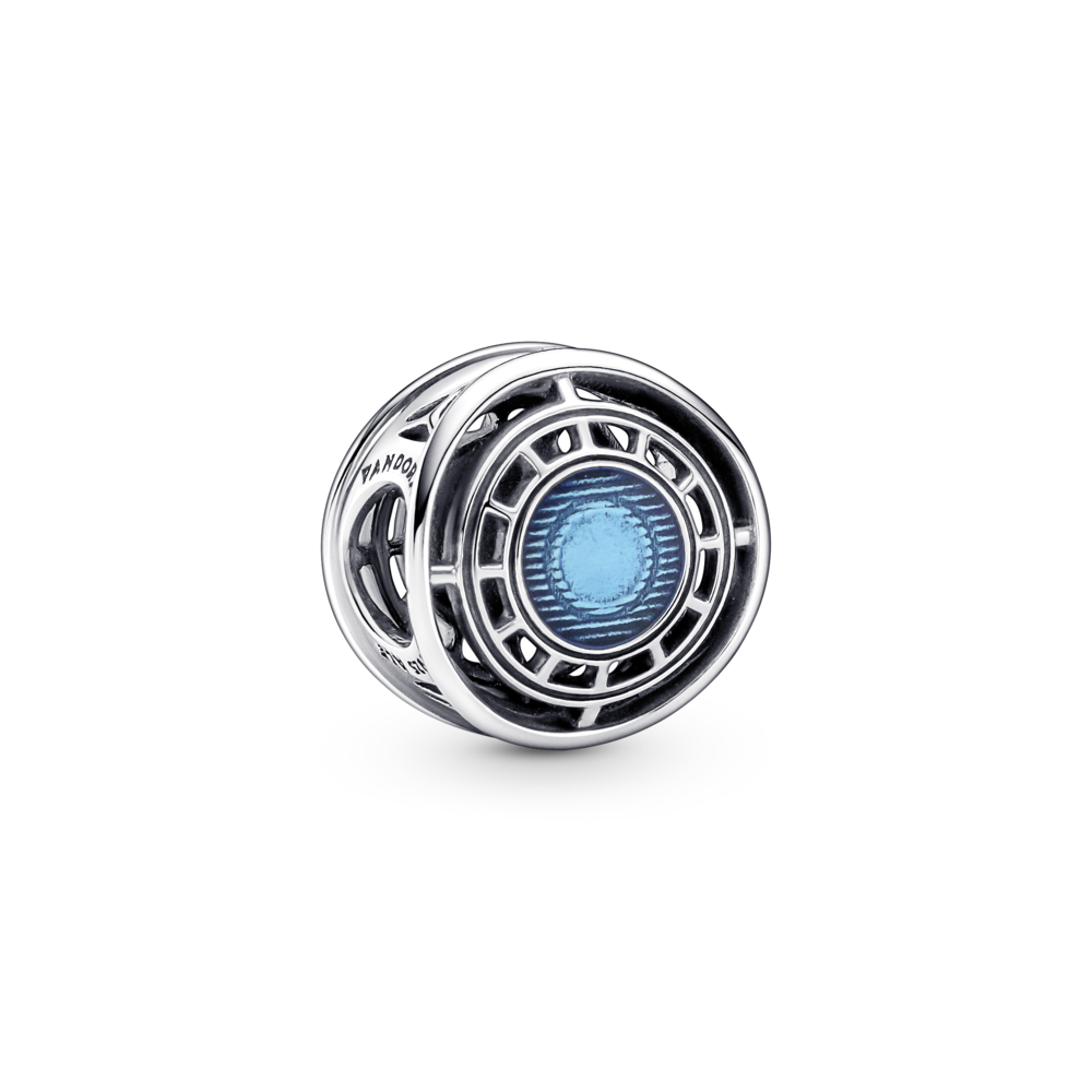 Marvel Arc Reactor sterling silver charm with blue