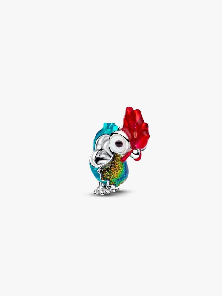 Disney Moana Heihei sterling silver charm with whi