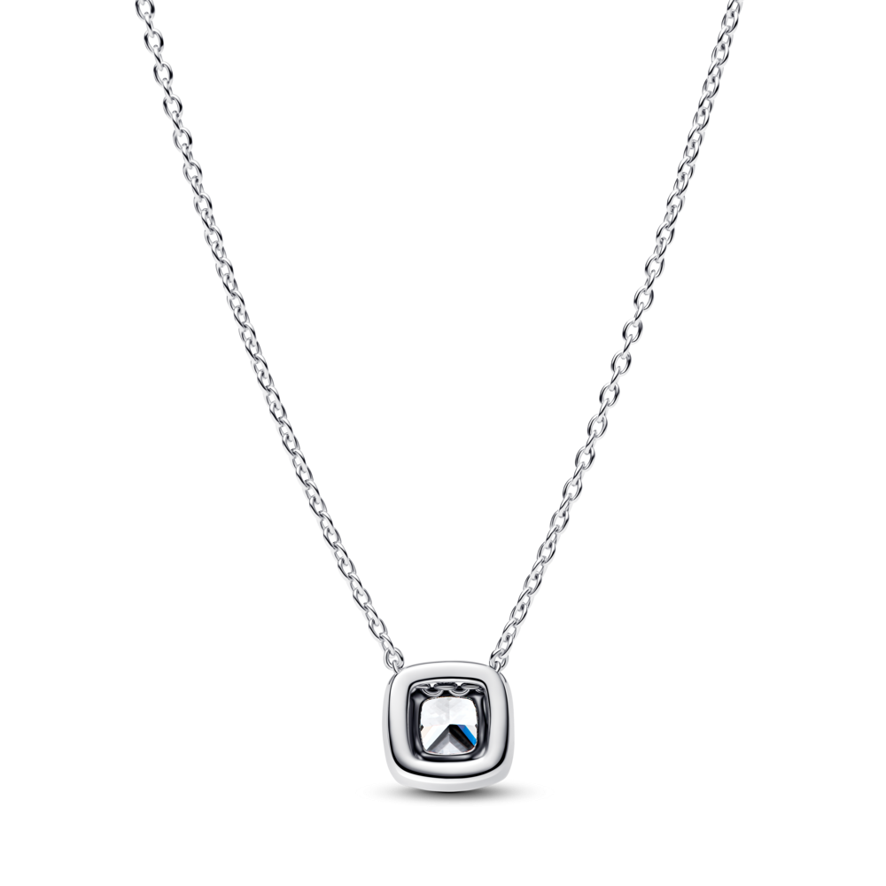 Sterling silver collier with clear cubic zirconia