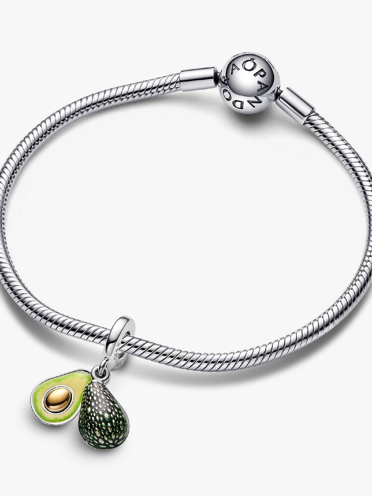 Avocado sterling silver and 14k gold-plated dangle with transparent green, apple green and lime gree