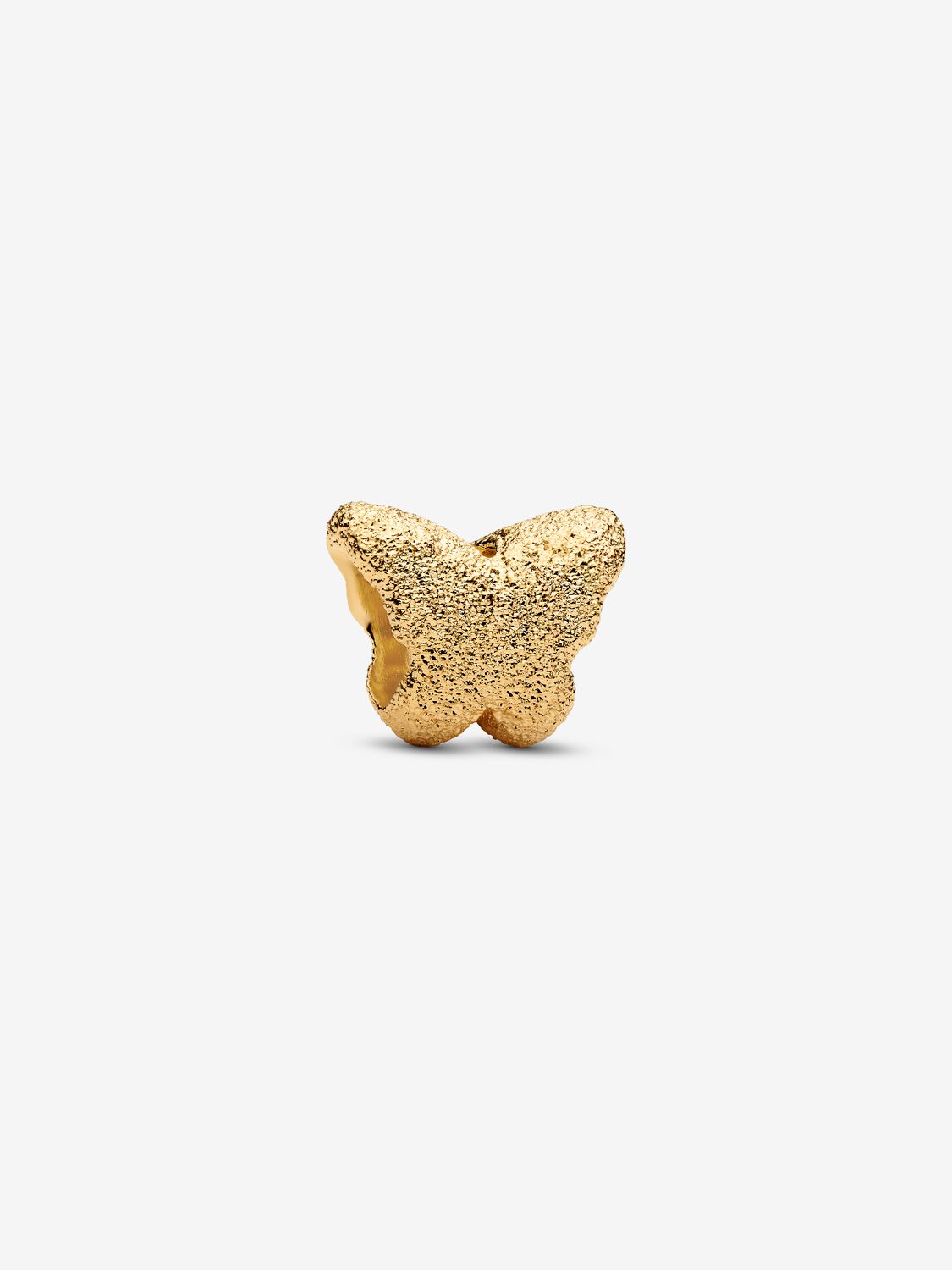 Textured butterfly 14k gold-plated mini charm