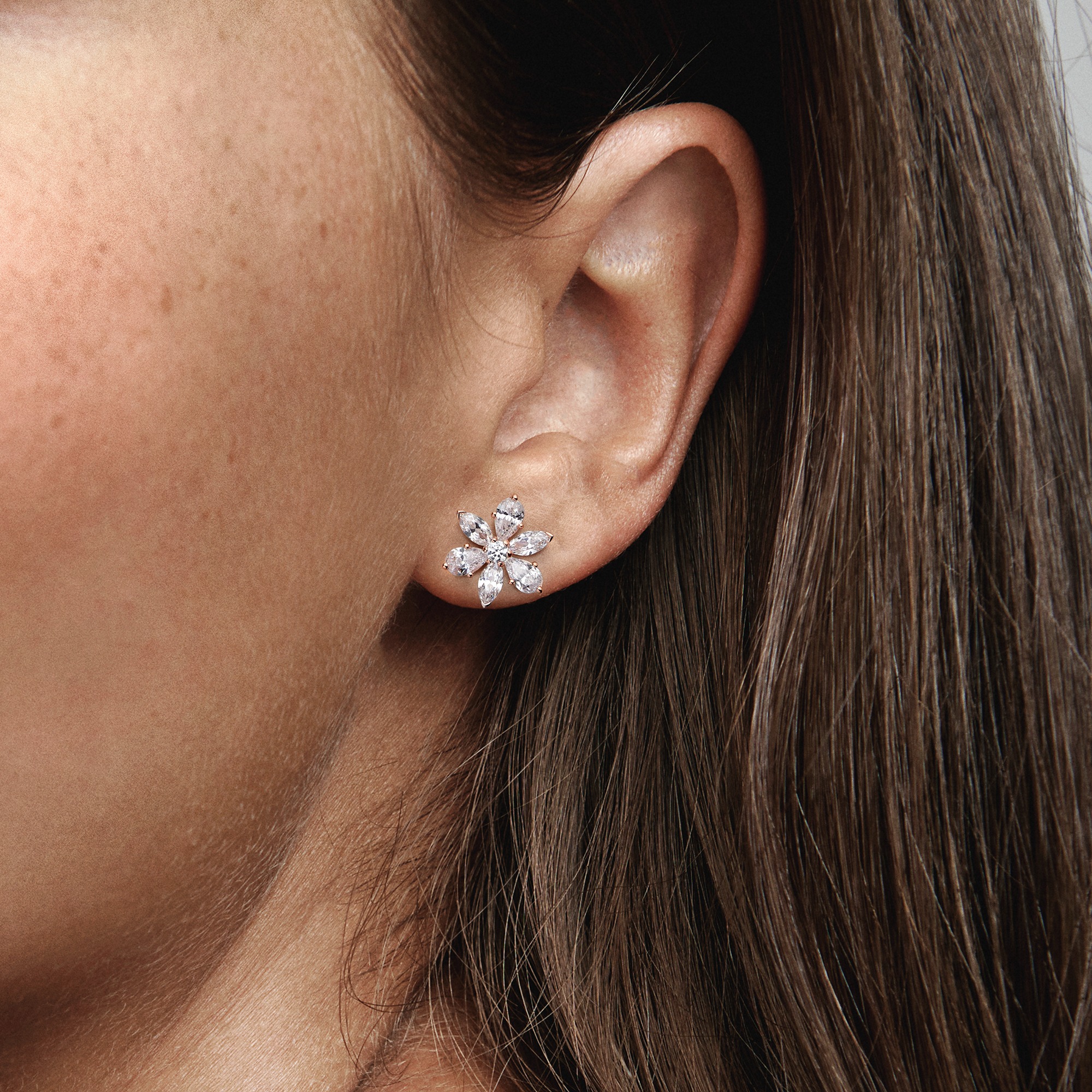 Herbarium cluster 14k rose-gold plated unique meta