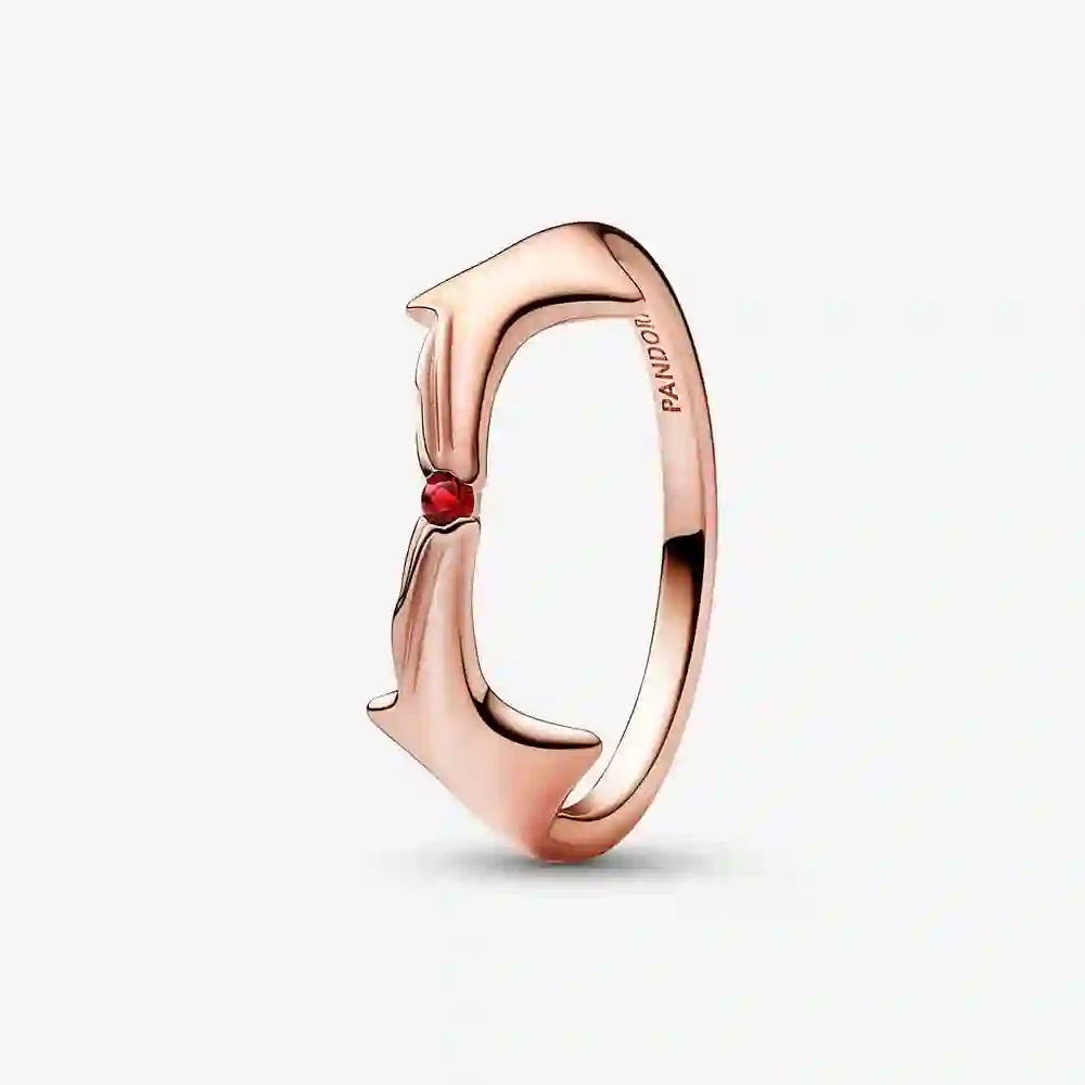 Marvel Scarlet Witch 14k rose gold-plated ring with salsa red crystal