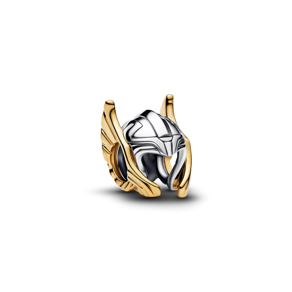 Marvel Thor helmet sterling silver and 14k gold-pl