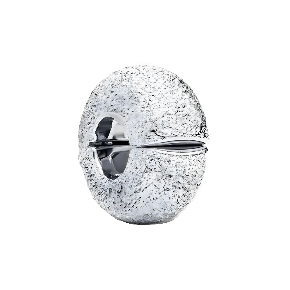 Sterling silver diamond pointed mini clip with silicone grip