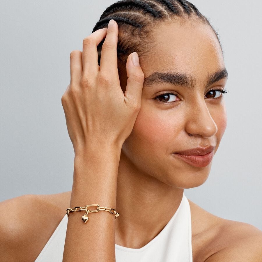 Asymmetrical heart 14k gold-plated mini dangle