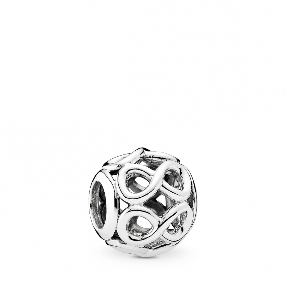 Infinity silver charm