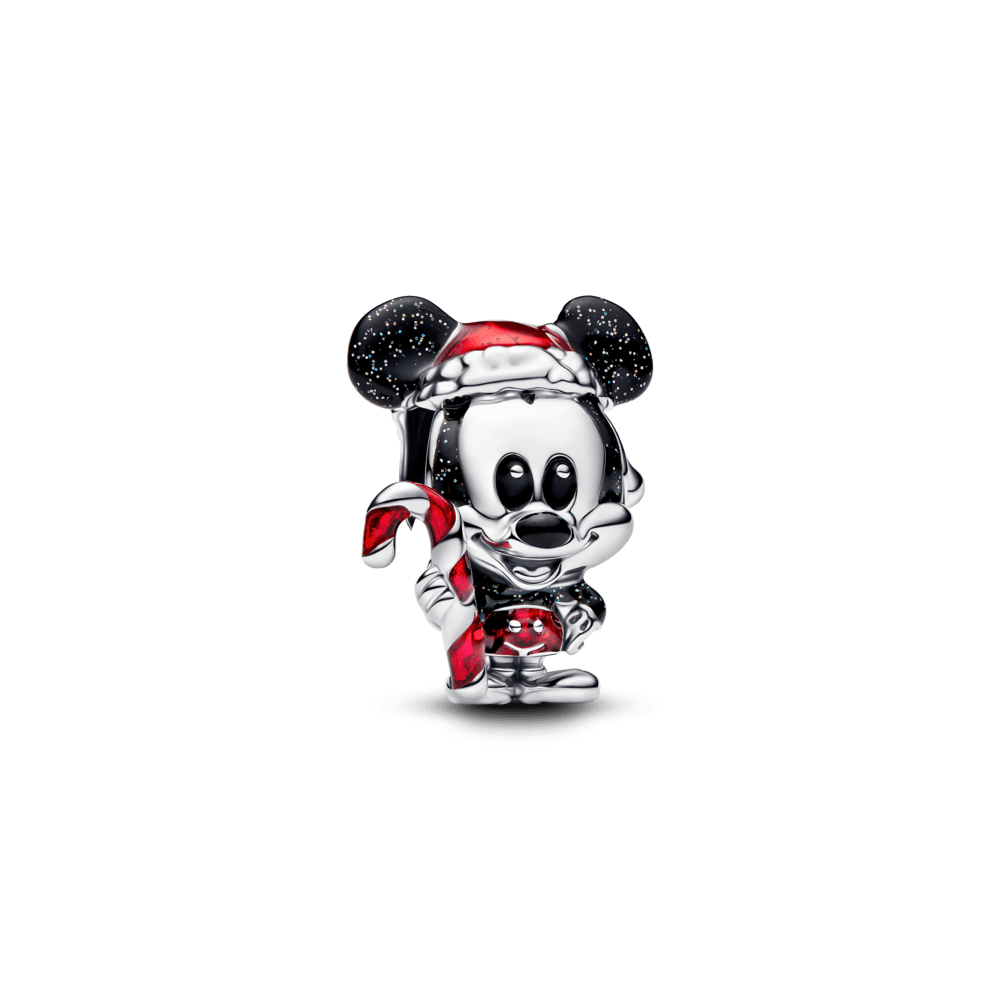 Disney Mickey Mouse sterling silver charm with gli