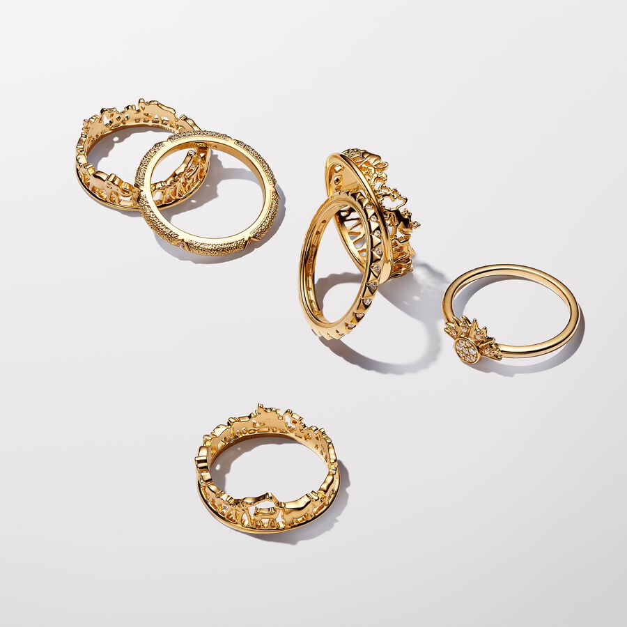 PANDORA Gold Plated metal blend Ring / 163322C01-56