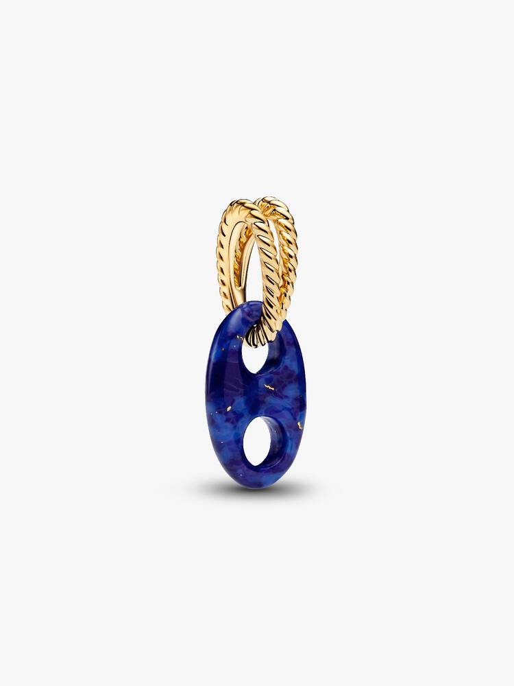 Marine rope 14k gold-plated dangle with imitation 