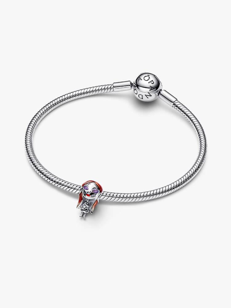 Disney Sally sterling silver charm with sweet grape purple crystal and enamel
