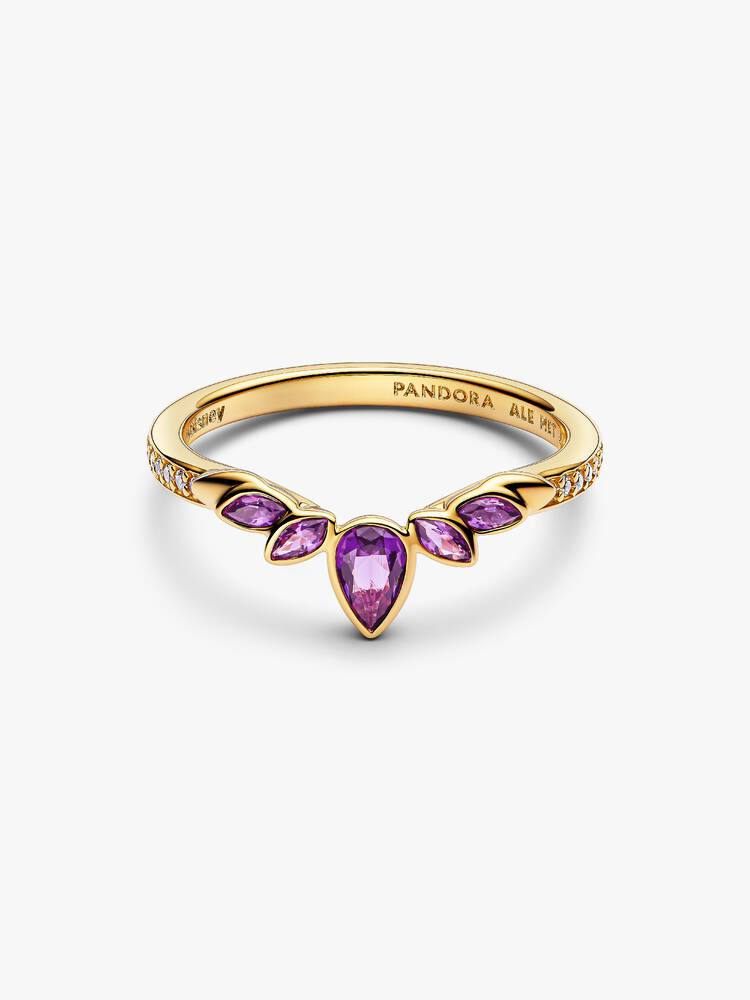 Disney Frozen Anna 14k gold-plated ring with viole