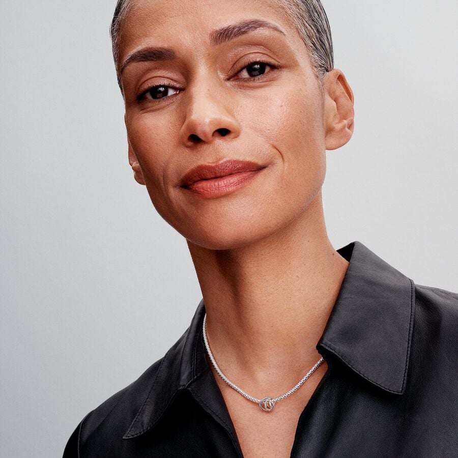 Star sterling silver and 14k gold-plated charm wit