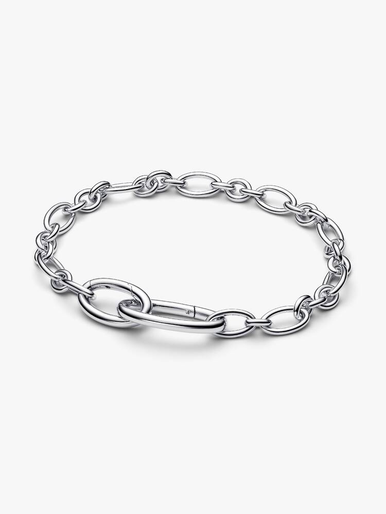 Sterling silver oval link bracelet