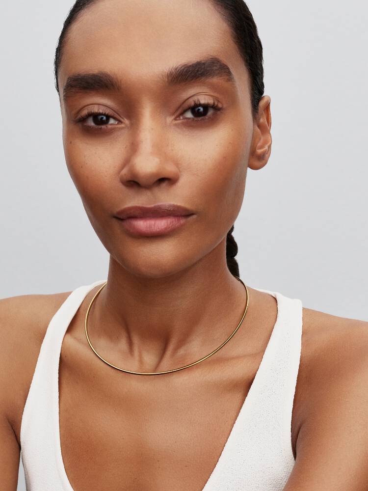 14k gold-plated choker