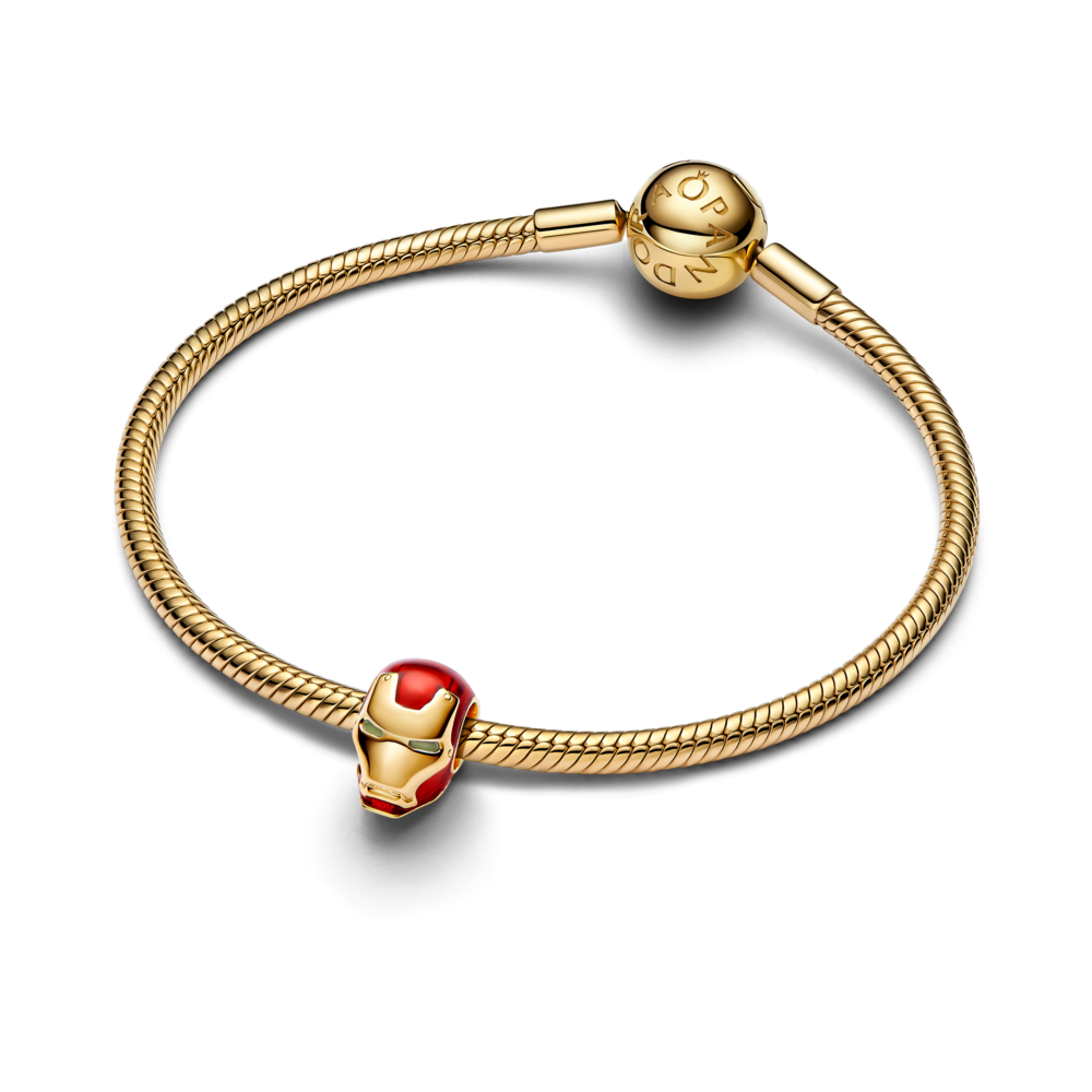 Marvel Iron Man 14k gold-plated charm with glow in