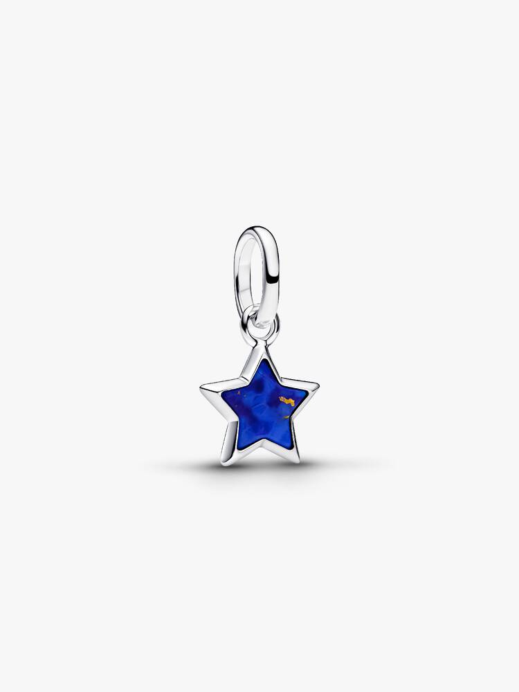 Star sterling silver mini dangle with imitation la