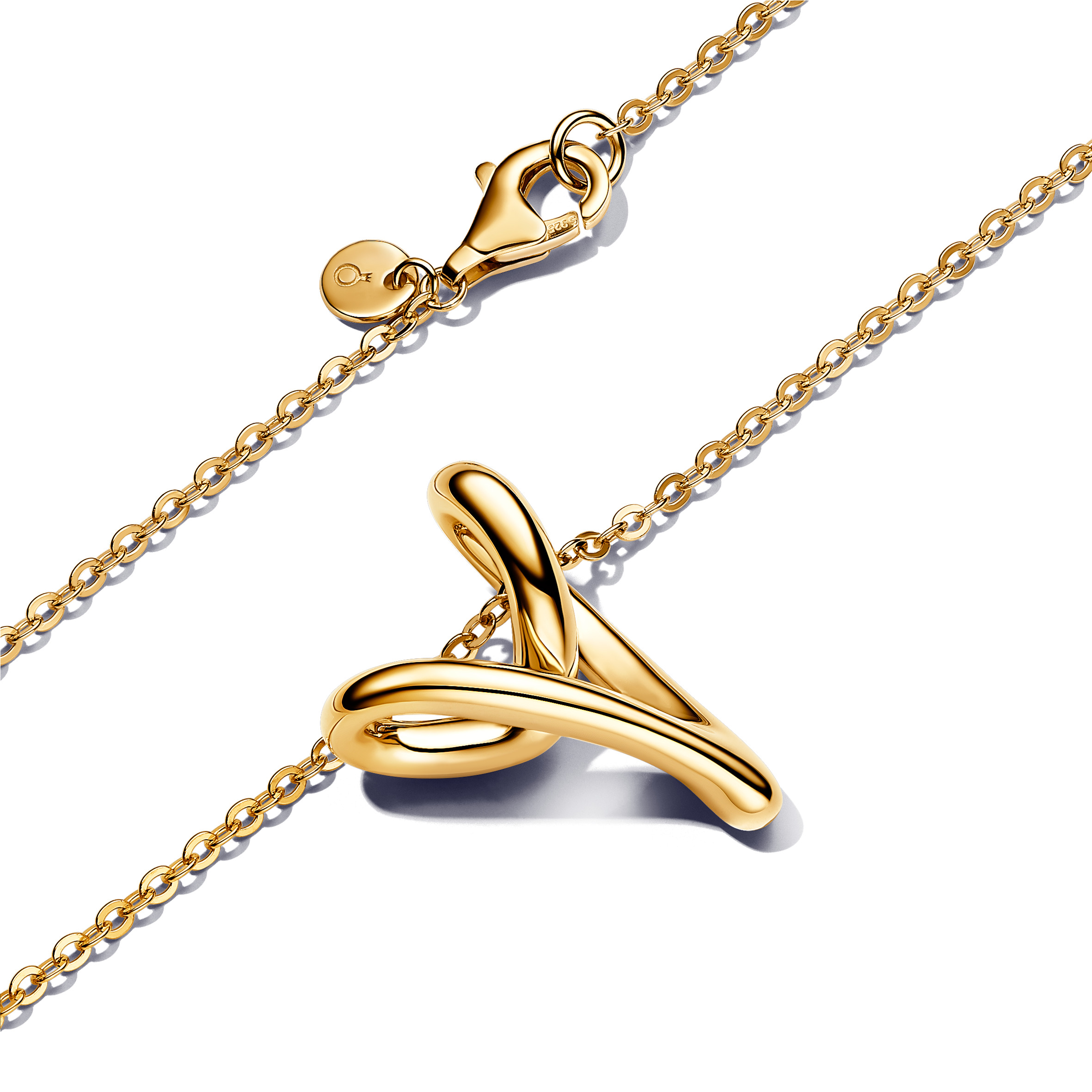 Heart pendant 14k gold-plated necklace