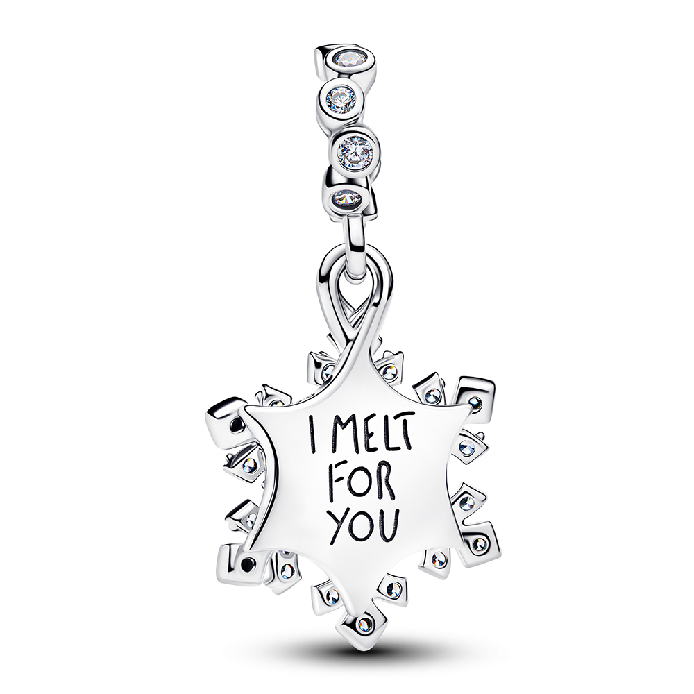 Snowflake and star sterling silver double dangle w