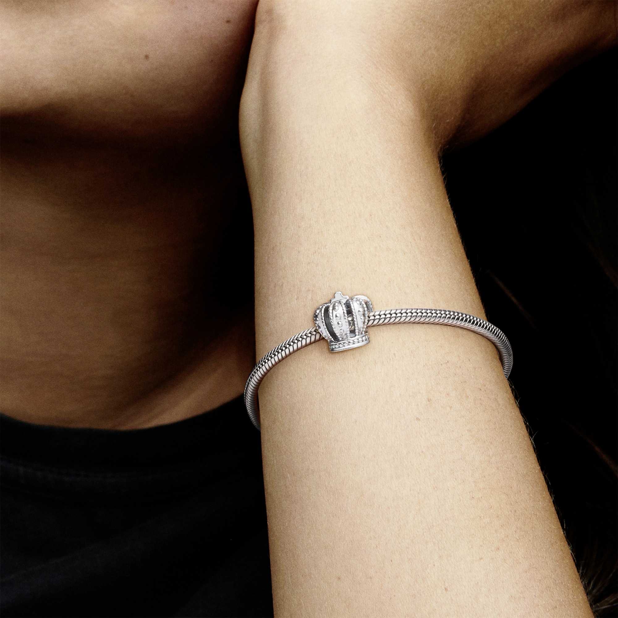 Crown silver charm