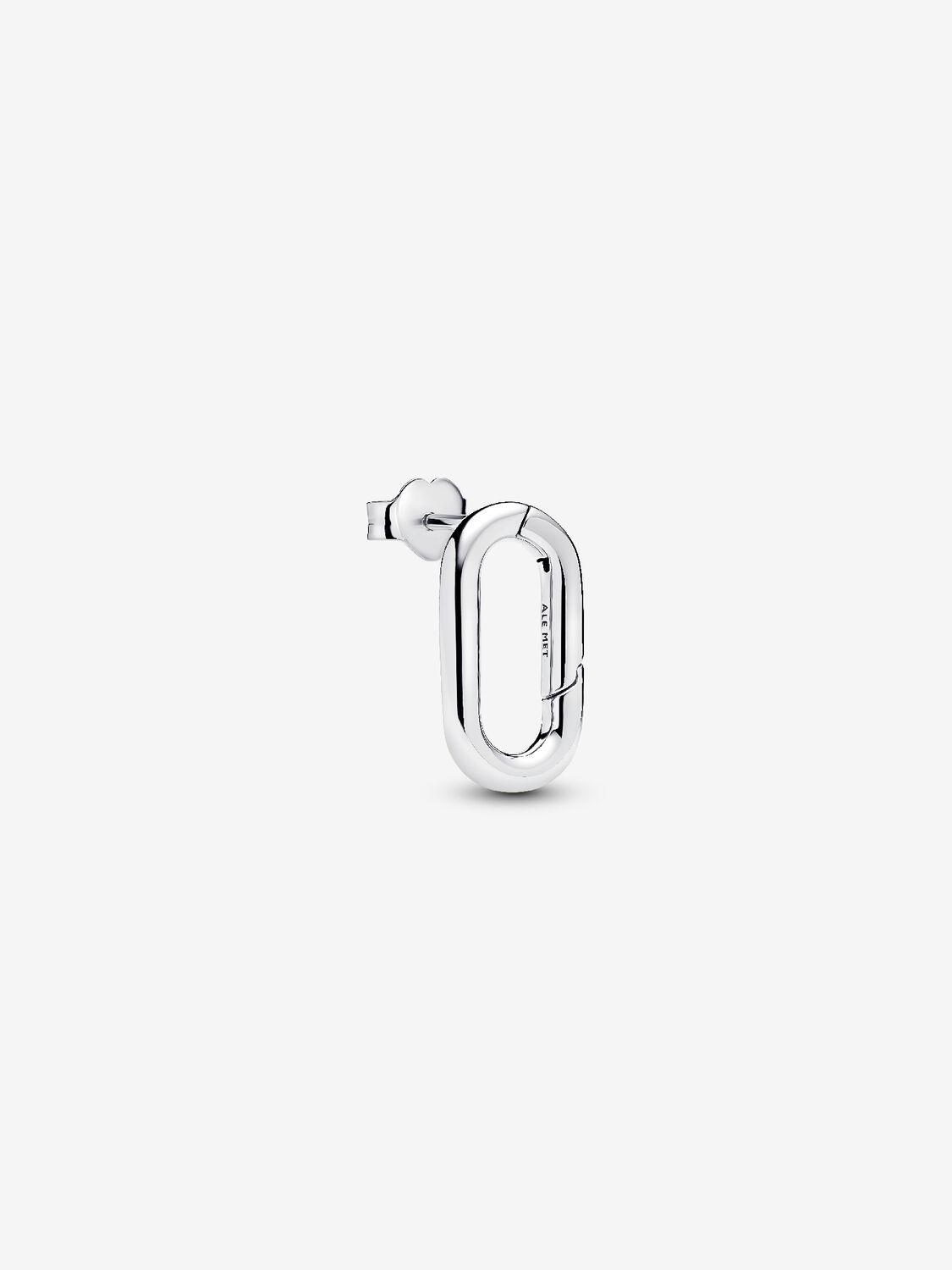Sterling silver openable link stud earring