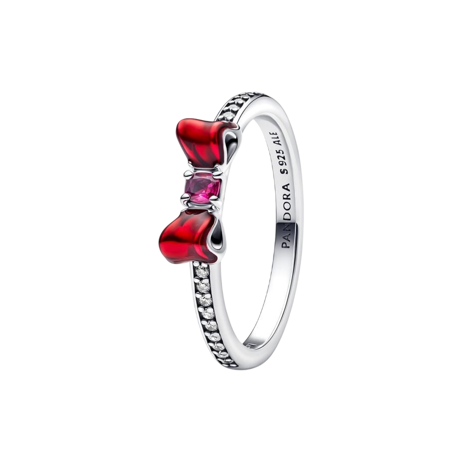 Disney Snow White bow sterling silver ring with fu