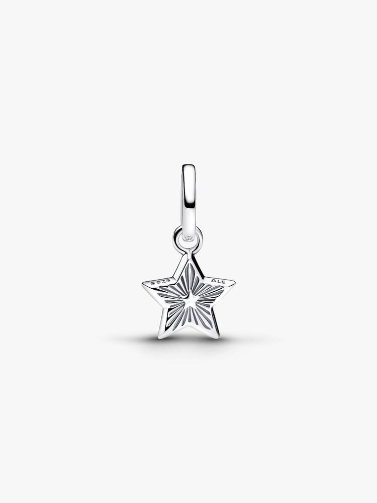 Star sterling silver mini dangle with imitation la