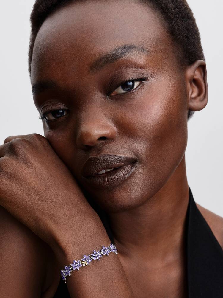 Herbarium and bee sterling silver and 14k gold-pla